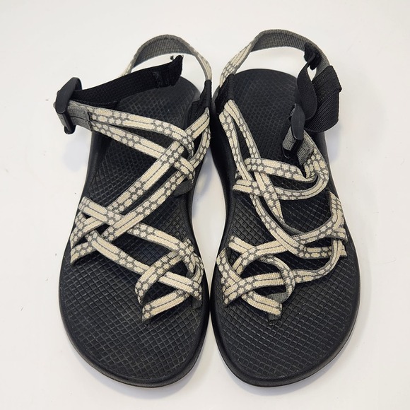 Chaco Womens ZX 2 Yampa Gray White Toe Loop Outdoor Sandals Size 8 Hiking Straps - Picture 2 of 11